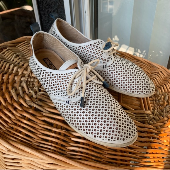 Pikolinos Womens Loafer’s Perforated Leather Comfort Shoes Size 38 - Picture 13 of 13